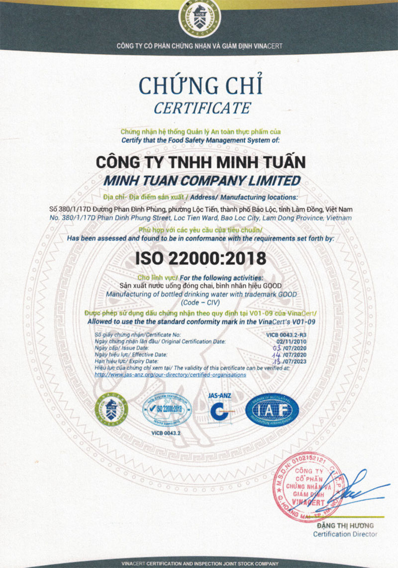 Thông báo về việc mạo danh nước uống thương hiệu GOOD